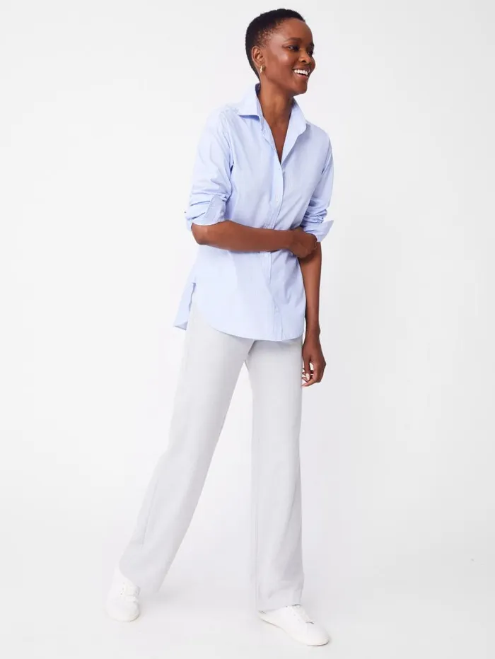 JMcLaughlin Finn Shirt In Stripe Sky Bluewhite Women Shirts and Tops JMcLaughlin Finn Shirt In Stripe Sky Bluewhite Women Shirts and Tops