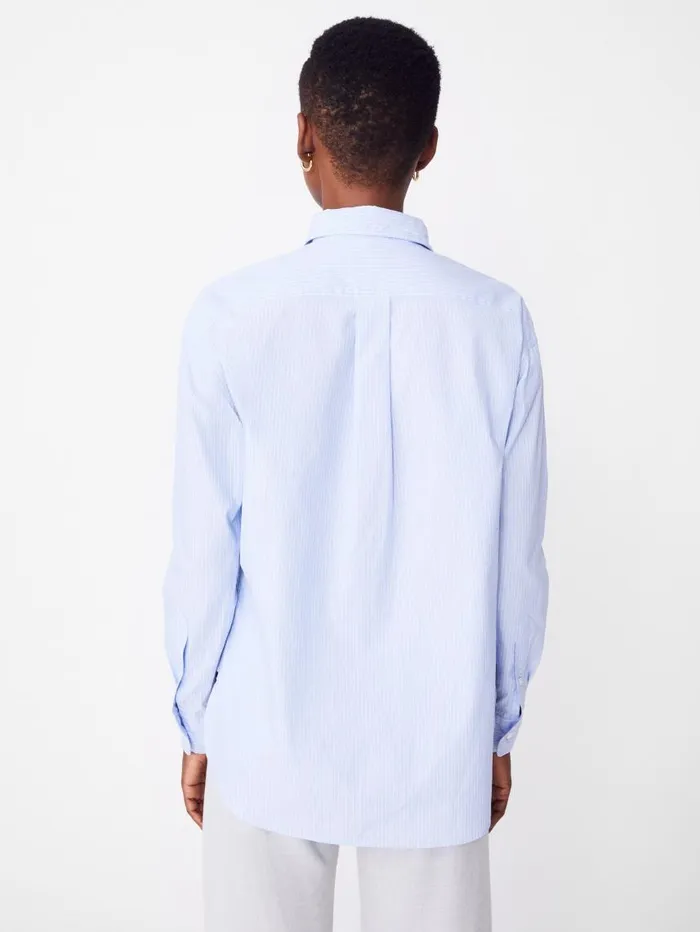 JMcLaughlin Finn Shirt In Stripe Sky Bluewhite Women Shirts and Tops JMcLaughlin Finn Shirt In Stripe Sky Bluewhite Women Shirts and Tops