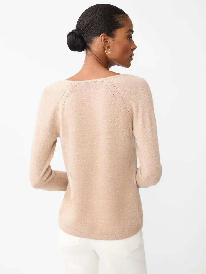 JMcLaughlin Hartley Cashmere Sweater Heather Beach Sand Women Sweaters JMcLaughlin Hartley Cashmere Sweater Heather Beach Sand Women Sweaters
