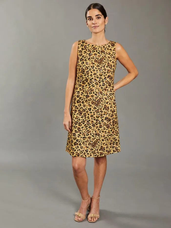 JMcLaughlin Lizzi Dress In Leopard RSVP X Steven Stolman Tanblack Women Dresses JMcLaughlin Lizzi Dress In Leopard RSVP X Steven Stolman Tanblack Women Dresses