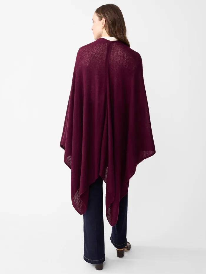 JMcLaughlin Rossi Cashmere Wrap Merlot Women Jackets and Outerwear JMcLaughlin Rossi Cashmere Wrap Merlot Women Jackets and Outerwear