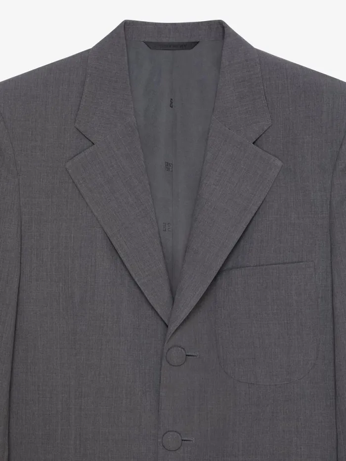 Jacket In Wool Medium Grey Men Givenchy Coats and Jackets