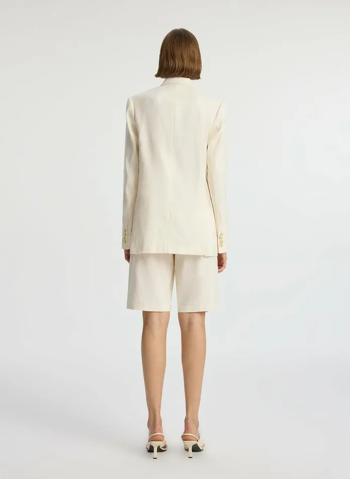Jackets and Coats Women ALC Declan Stretch Linen Jacket Buttercream Jackets and Coats Women ALC Declan Stretch Linen Jacket Buttercream