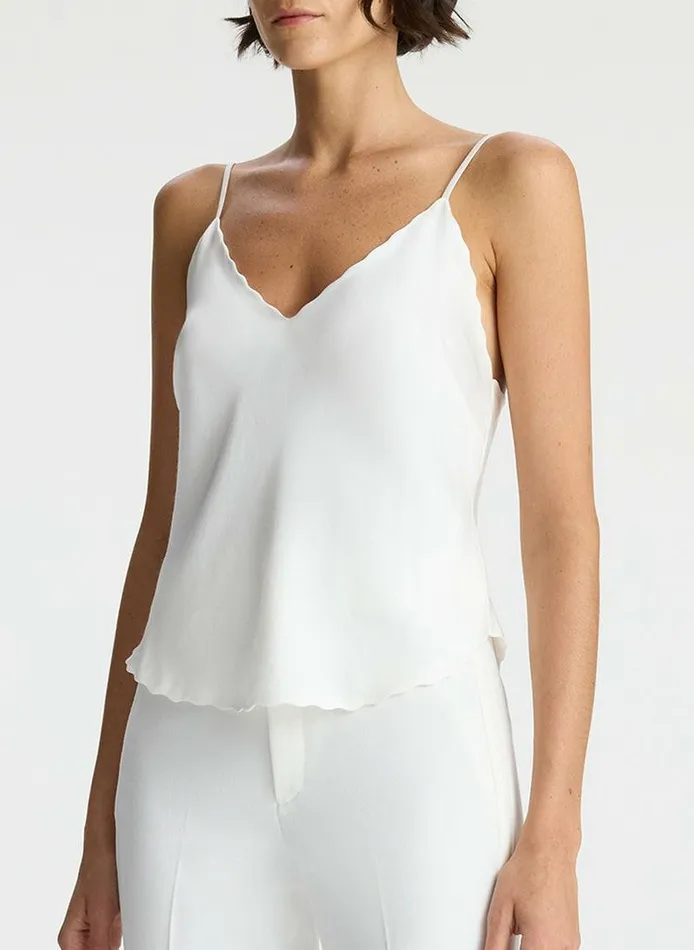 Jackets and Coats Women ALC Malia Scalloped Camisole Top White Jackets and Coats Women ALC Malia Scalloped Camisole Top White