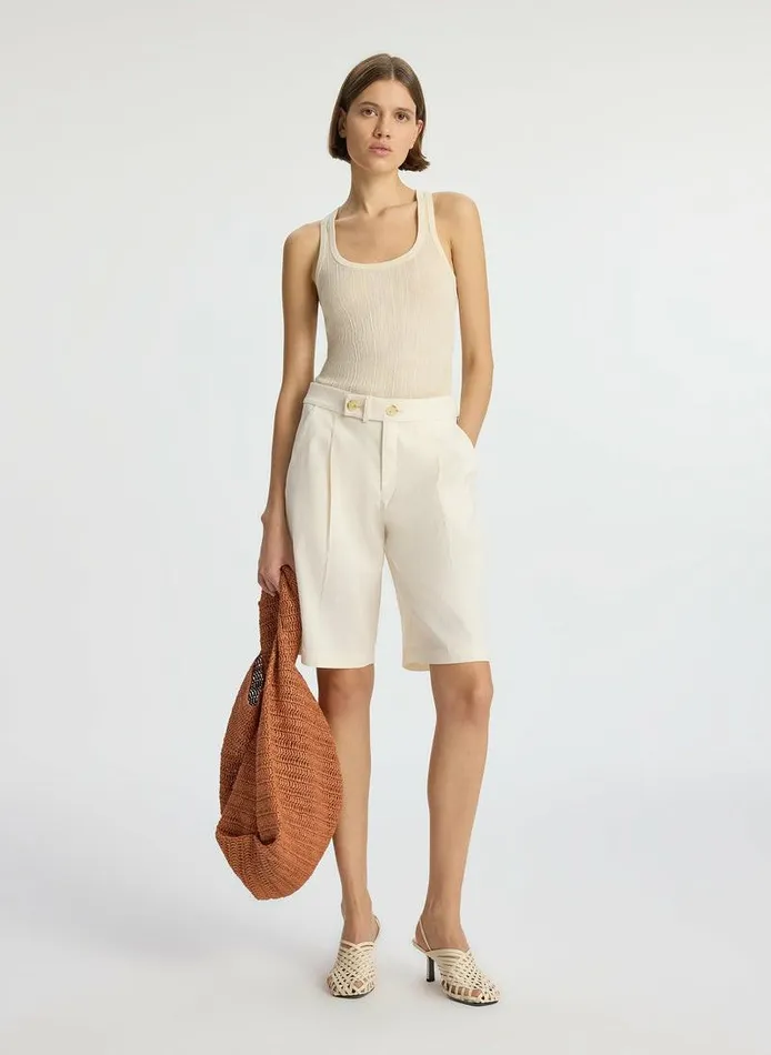 Jackets and Coats Women ALC Nico Stretch Linen Short Buttercream