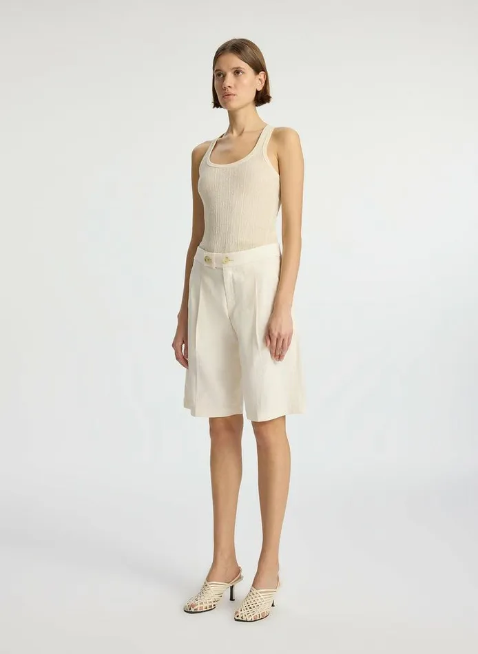 Jackets and Coats Women ALC Nico Stretch Linen Short Buttercream Jackets and Coats Women ALC Nico Stretch Linen Short Buttercream