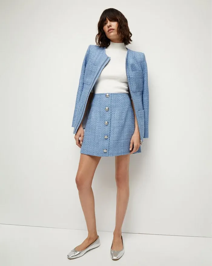 Jackets and Outerwear ShopJackets Veronica Beard Agni Tweed Dickey Jacket Skylight