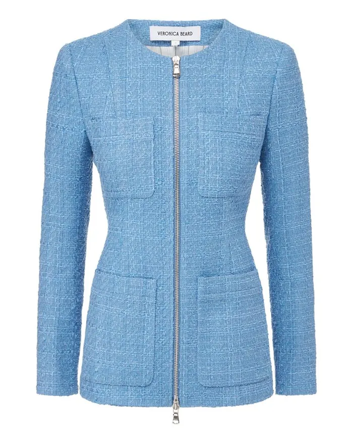 Jackets and Outerwear ShopJackets Veronica Beard Agni Tweed Dickey Jacket Skylight