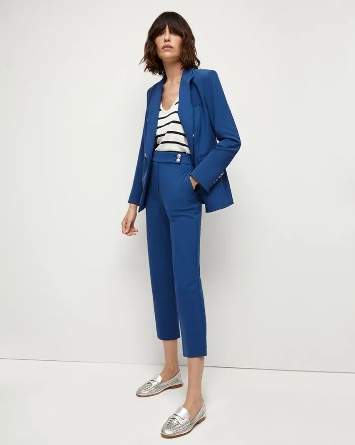 Jackets and Outerwear ShopJackets Veronica Beard Miller Scuba Dickey Jacket Cerulean