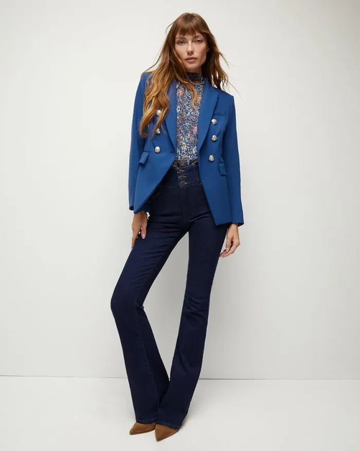 Jackets and Outerwear ShopJackets Veronica Beard Miller Scuba Dickey Jacket Cerulean