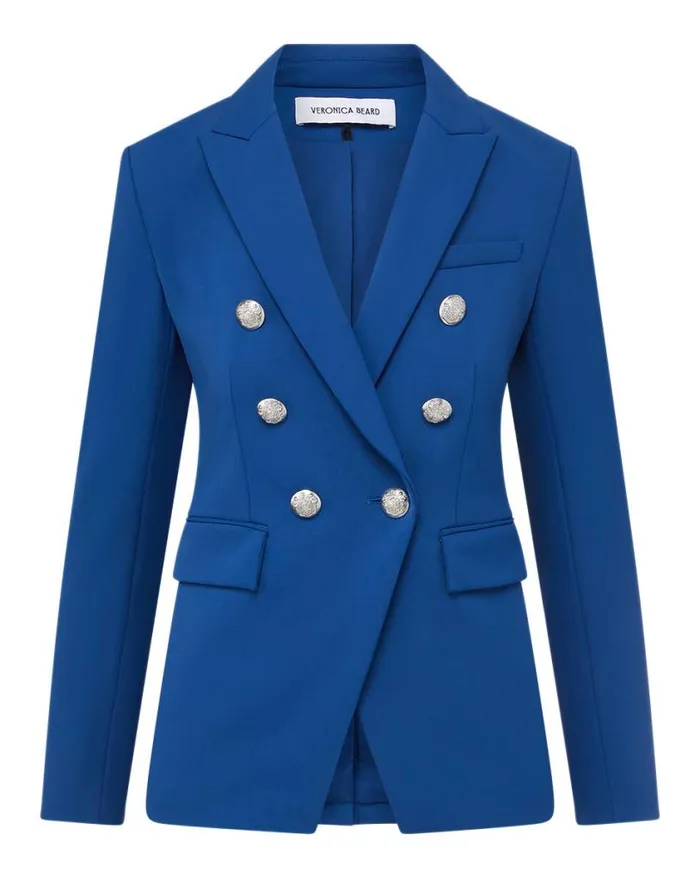 Jackets and Outerwear ShopJackets Veronica Beard Miller Scuba Dickey Jacket Cerulean