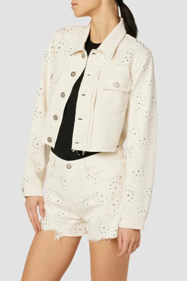 Jackets and Outerwear Women Hudson Jeans Lola Shrunken Jacket Star Studded Jackets and Outerwear Women Hudson Jeans Lola Shrunken Jacket Star Studded