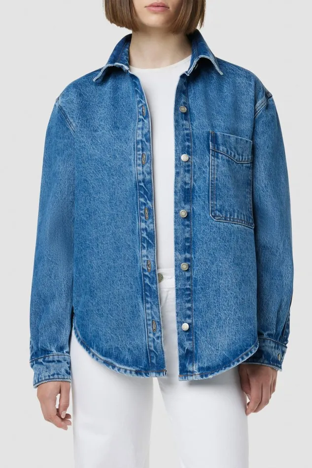 Jackets and Outerwear Women Hudson Jeans Oversized Shirt Jacket Goldenrod
