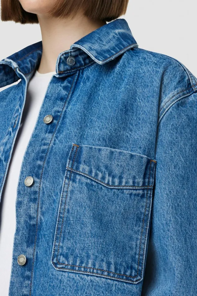 Jackets and Outerwear Women Hudson Jeans Oversized Shirt Jacket Goldenrod Jackets and Outerwear Women Hudson Jeans Oversized Shirt Jacket Goldenrod