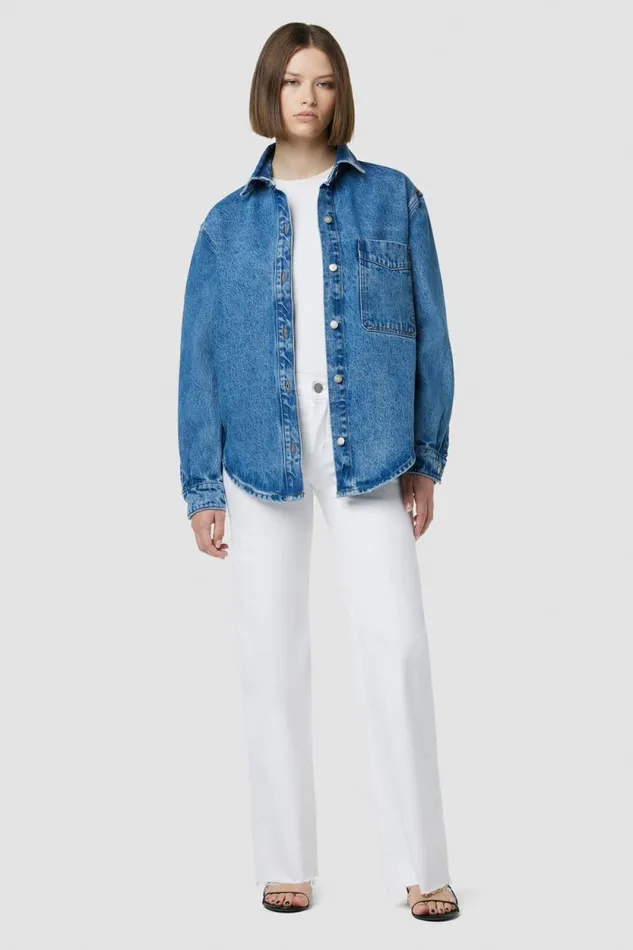 Jackets and Outerwear Women Hudson Jeans Oversized Shirt Jacket Goldenrod Jackets and Outerwear Women Hudson Jeans Oversized Shirt Jacket Goldenrod
