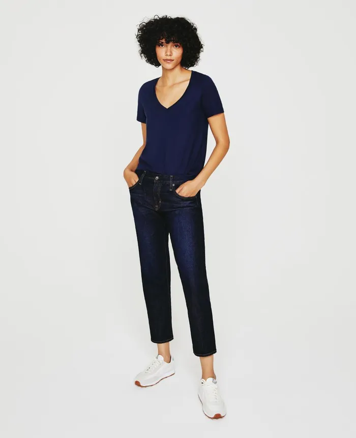 Jagger Vee Deep Navy Women AG Jeans Tees and Tanks Jagger Vee Deep Navy Women AG Jeans Tees and Tanks