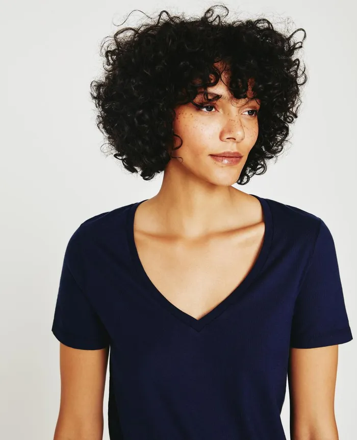 Jagger Vee Deep Navy Women AG Jeans Tees and Tanks Jagger Vee Deep Navy Women AG Jeans Tees and Tanks