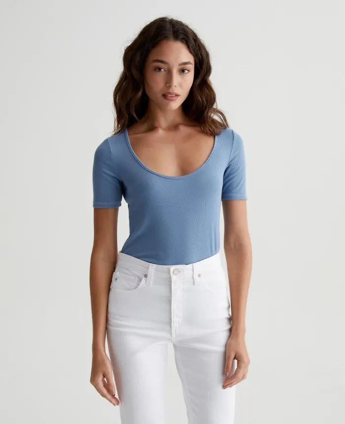 Jaxon Scoop Clear Skies Women AG Jeans Tops and Shirts