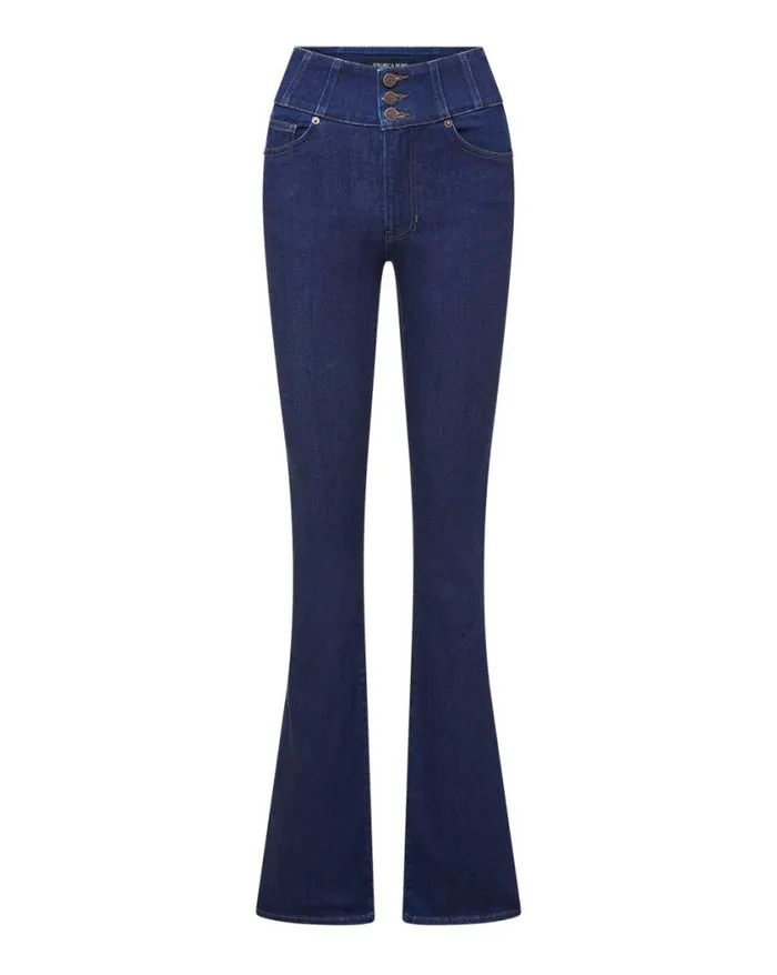 Jeans Shop Veronica Beard Beverly SkinnyFlare Jean Corset Waist Rodeo Rinse