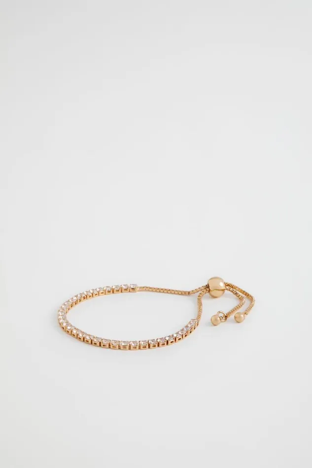 Jewellery Woman Seed Heritage Adjustable Crystal Bracelet Gold