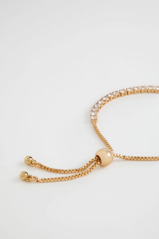 Jewellery Woman Seed Heritage Adjustable Crystal Bracelet Gold