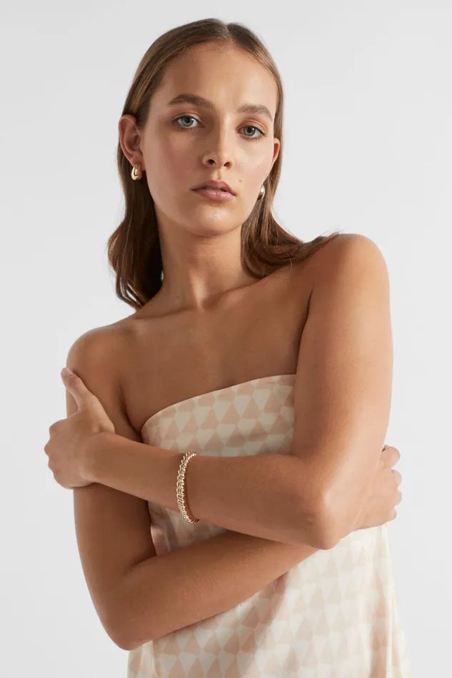 Jewellery Woman Seed Heritage Croissant Dome Cuff Gold