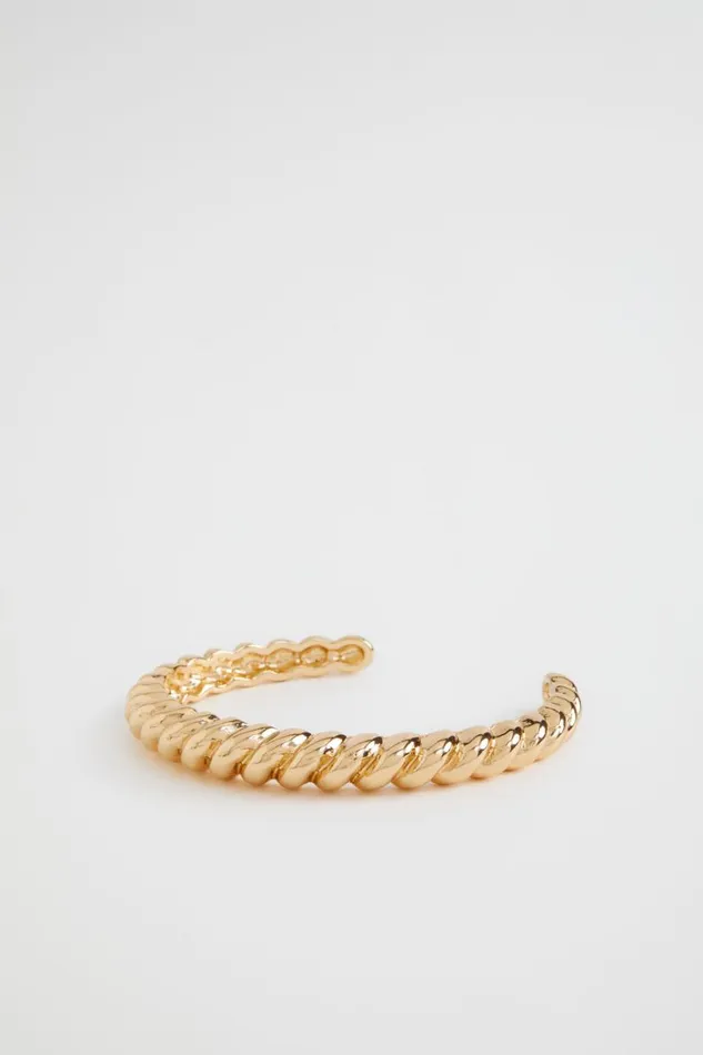 Jewellery Woman Seed Heritage Croissant Dome Cuff Gold