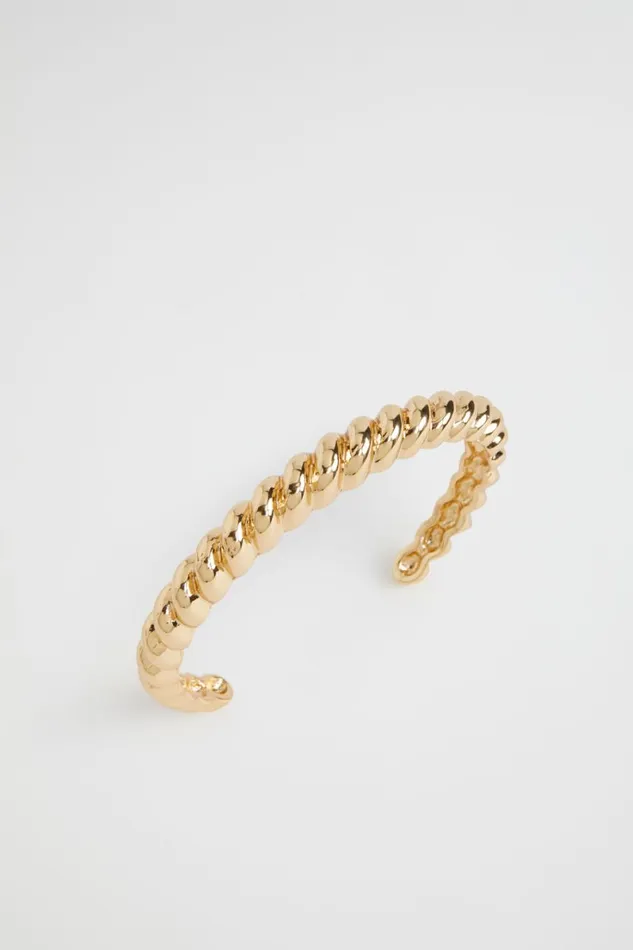 Jewellery Woman Seed Heritage Croissant Dome Cuff Gold