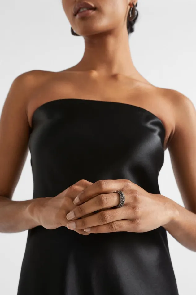 Jewellery Woman Seed Heritage Crystal Ring Gunmetal