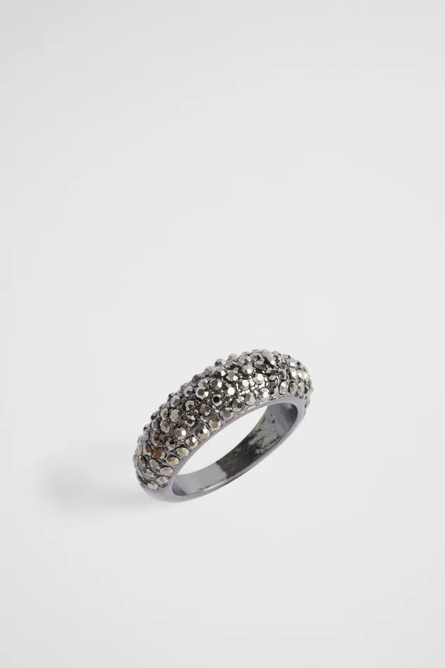 Jewellery Woman Seed Heritage Crystal Ring Gunmetal