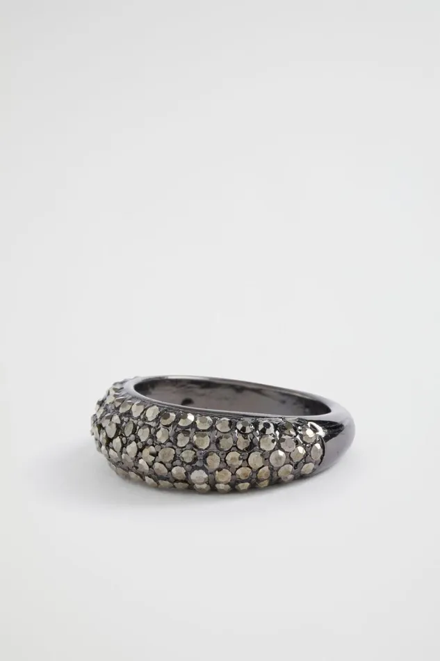 Jewellery Woman Seed Heritage Crystal Ring Gunmetal