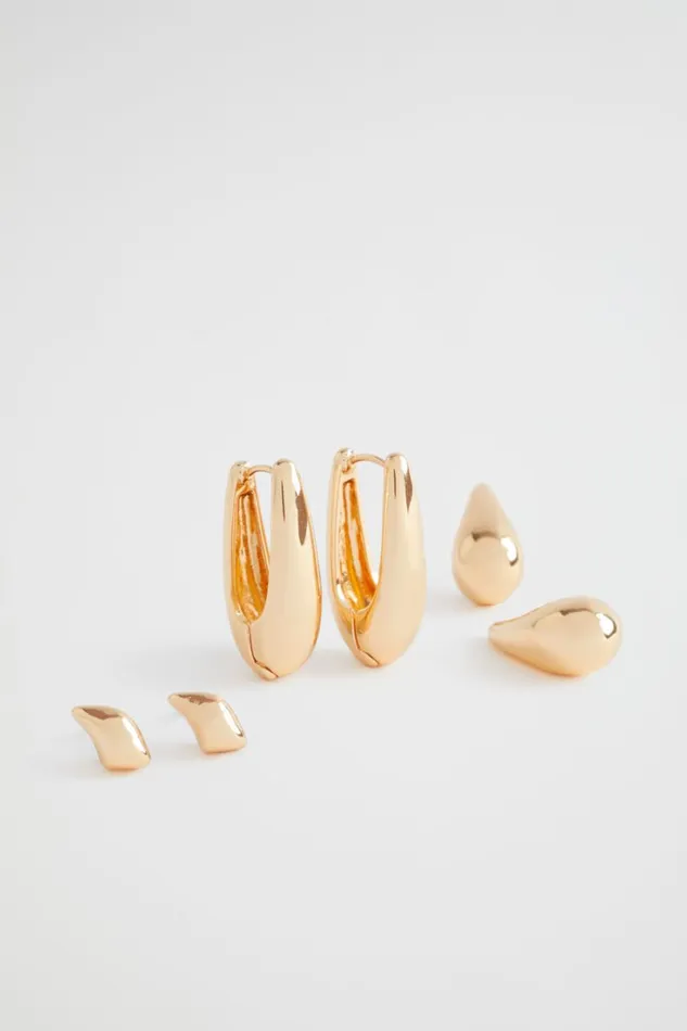 Jewellery Woman Seed Heritage Drop Earring Set Gold
