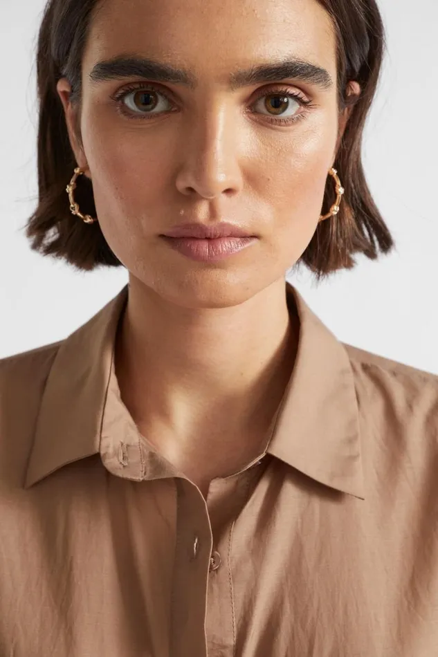 Jewellery Woman Seed Heritage Knot Hoop Earring Gold