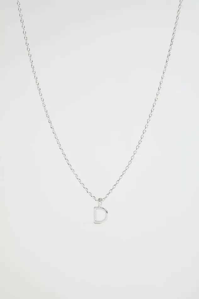 Jewellery Woman Seed Heritage Silver Initial Necklace D