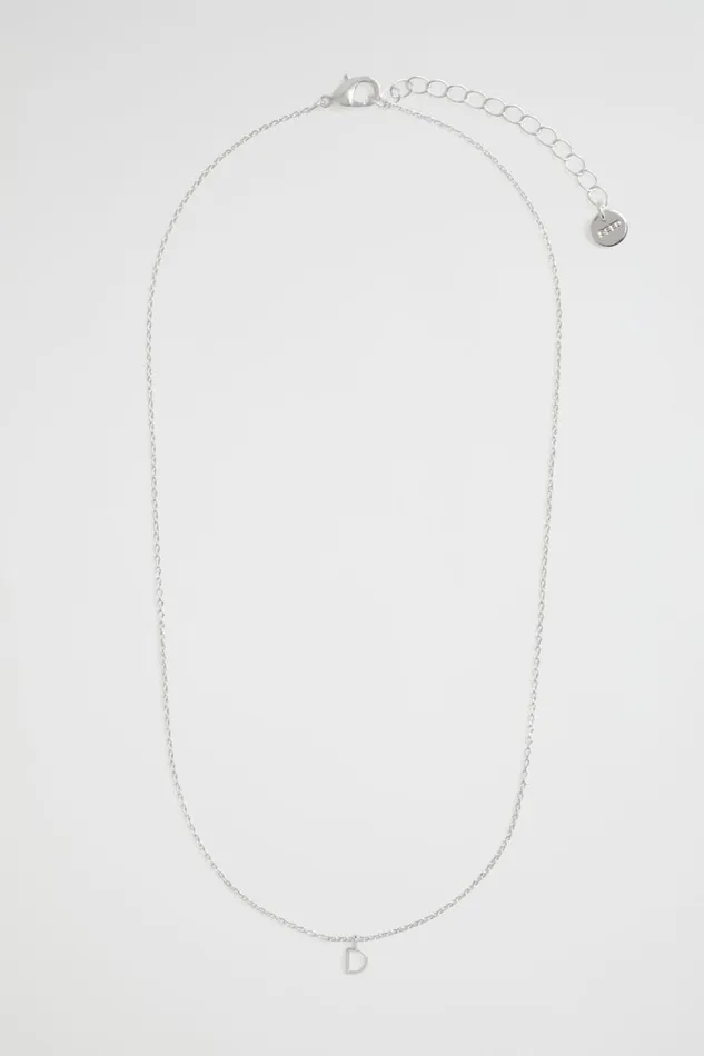 Jewellery Woman Seed Heritage Silver Initial Necklace D