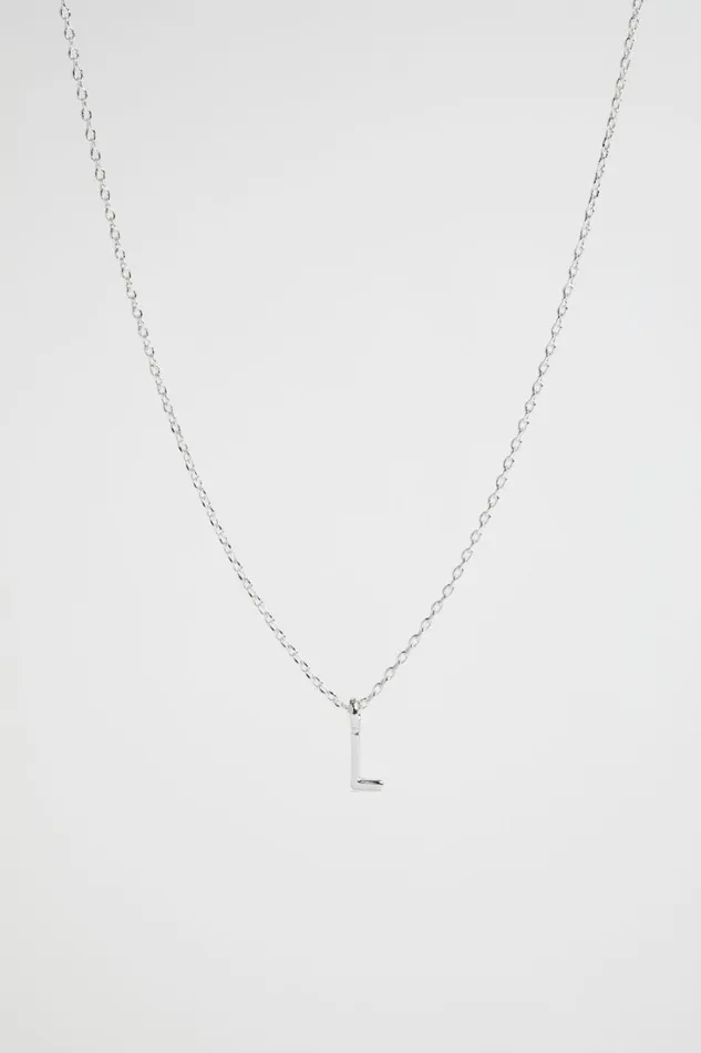 Jewellery Woman Seed Heritage Silver Initial Necklace L