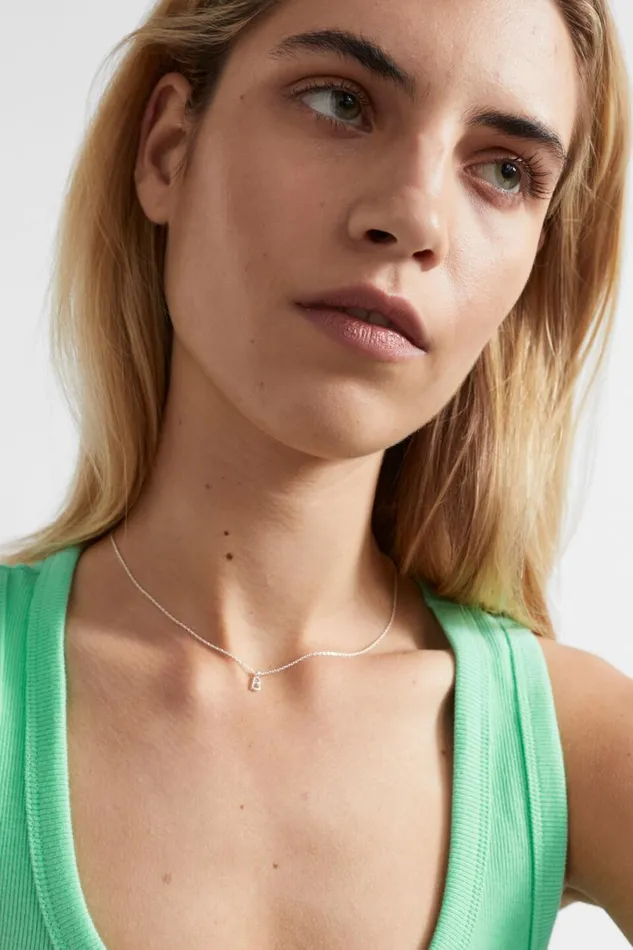 Jewellery Woman Seed Heritage Silver Initial Necklace L