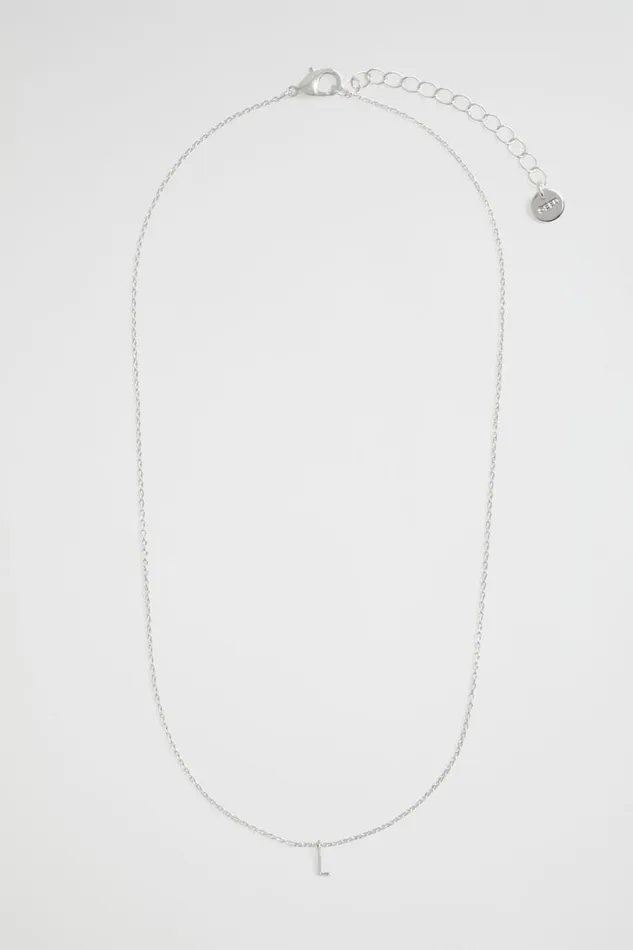 Jewellery Woman Seed Heritage Silver Initial Necklace L