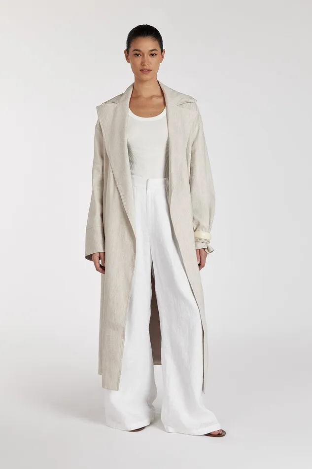 JOSEPHINA NATURAL LINEN BLEND COAT Women DISSH Coats