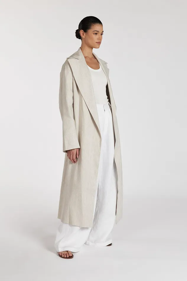 JOSEPHINA NATURAL LINEN BLEND COAT Women DISSH Coats