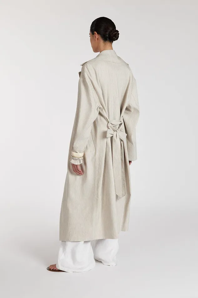 JOSEPHINA NATURAL LINEN BLEND COAT Women DISSH Coats