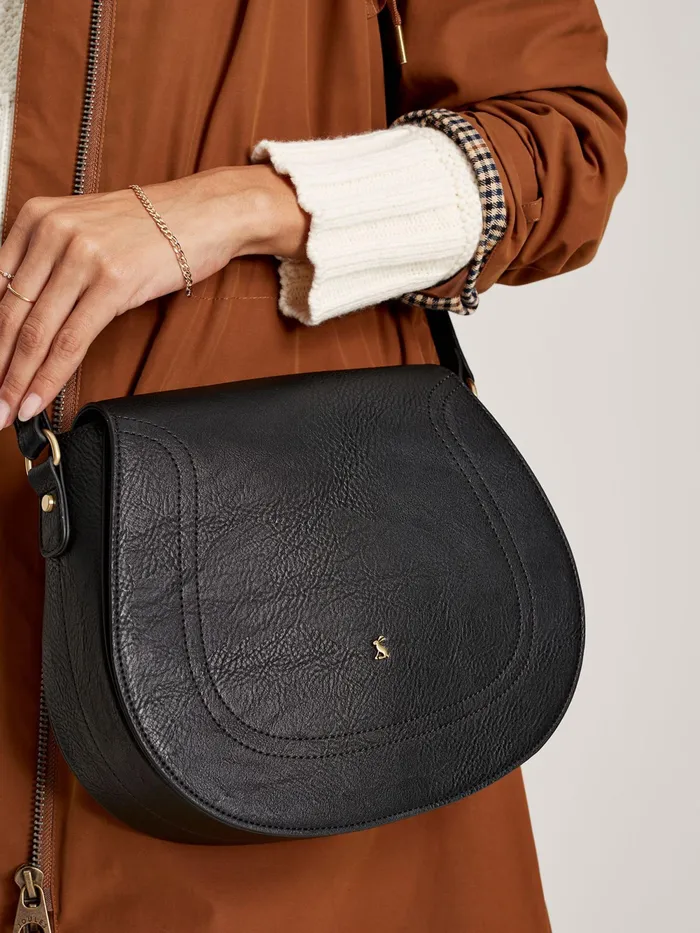 Joules Bags Black Outlet Saddle Leather Bag 8211 Women