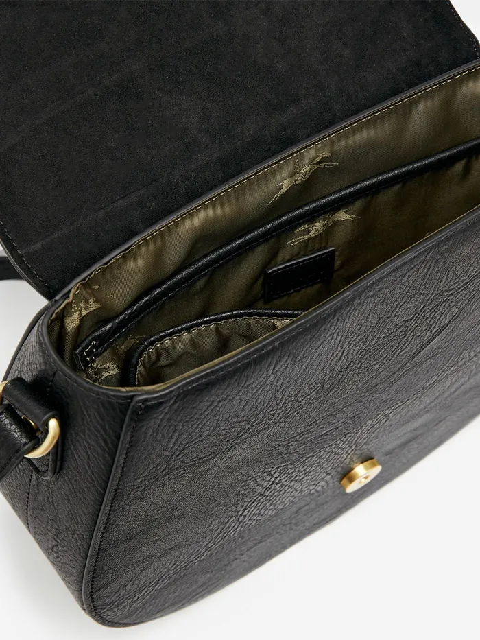 Joules Bags Black Outlet Saddle Leather Bag 8211 Women