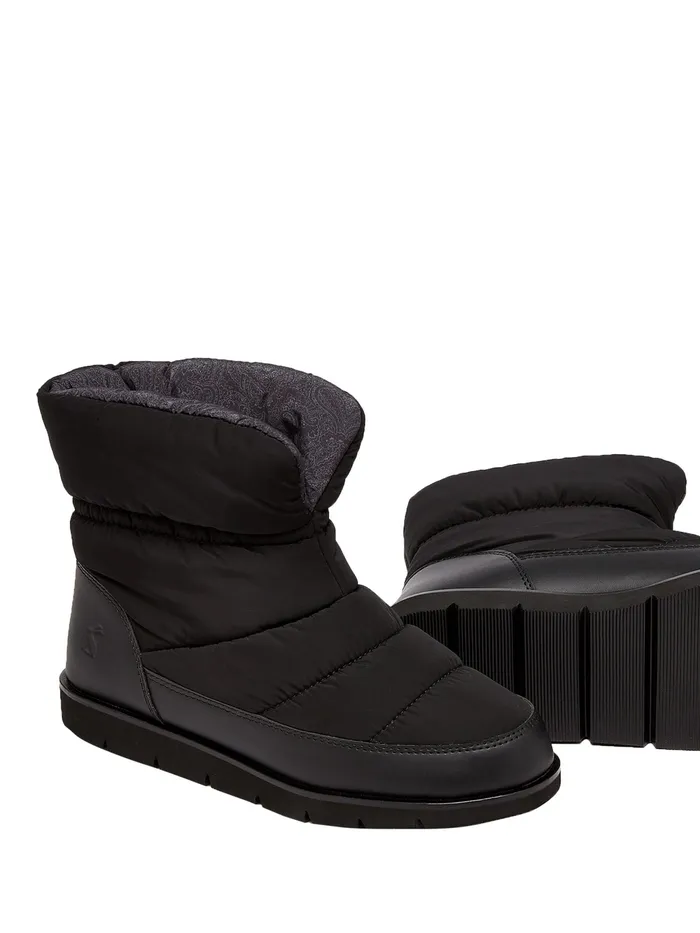 Joules Boots Black Padded Boots 8211 WomenMen