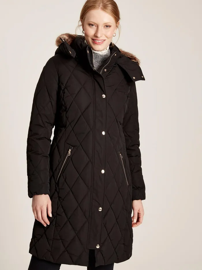 Joules Coats and Jackets Black Diamond Quilted Trail Jacket 8211 Women