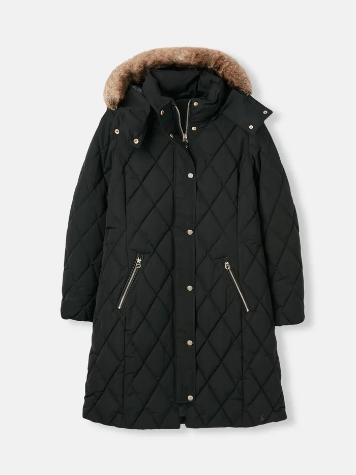 Joules Coats and Jackets Black Diamond Quilted Trail Jacket 8211 Women