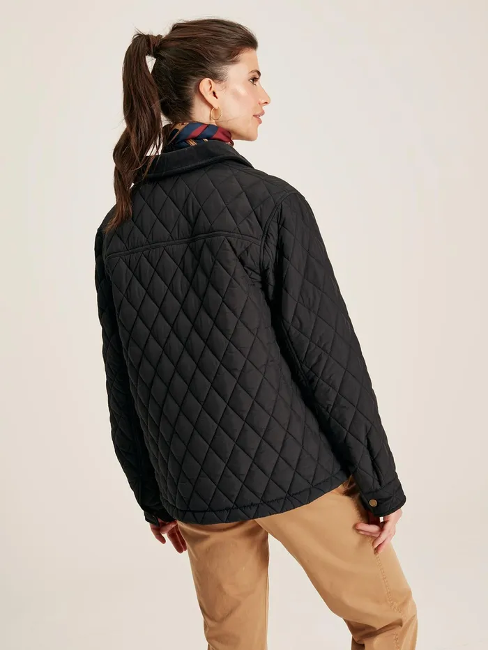 Joules Coats and Jackets Black Showerproof Diamond Quilted Jacket 8211 Women