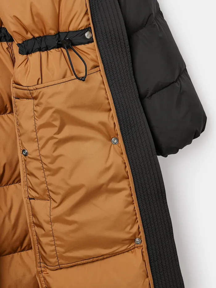 Joules Coats and Jackets Black Showerproof Down Feather Long Puffer Coat 8211 Women
