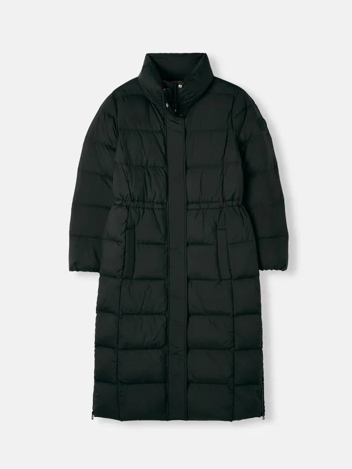 Joules Coats and Jackets Black Showerproof Down Feather Long Puffer Coat 8211 Women