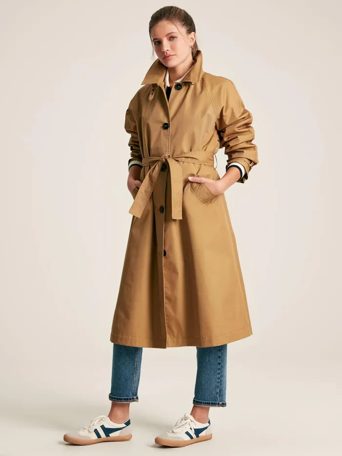 Joules Coats and Jackets Brown Waterproof Belted Trench Coat 8211 Women